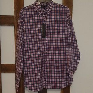 NWT Checkered Banana Republic Tech Stretch Cotton